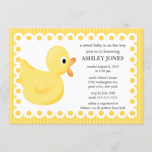 Yellow Duck Baby Shower Invitation