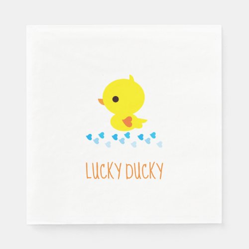 Yellow Duck Baby Shower Kawaii Cartoon Napkins