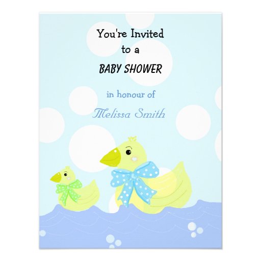 Yellow Duck Baby Shower Invitations 10