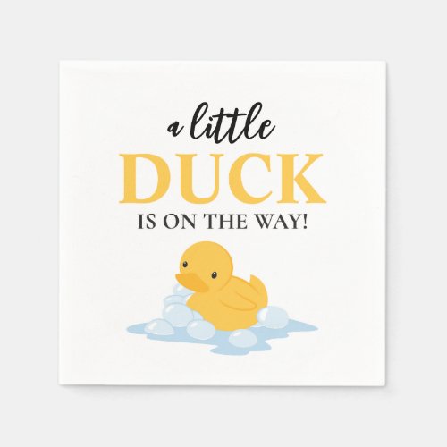 Yellow Duck Babys On The Way Party Napkin
