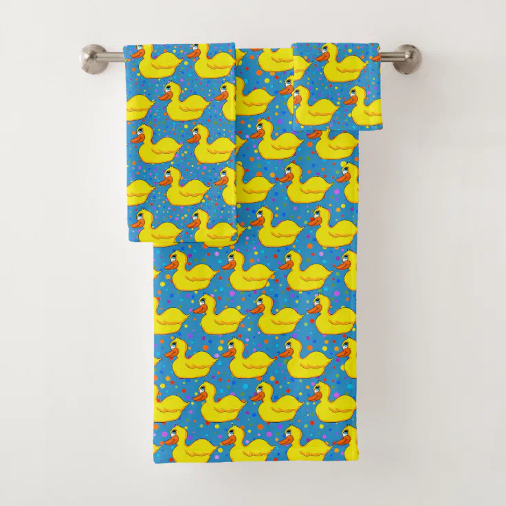 Yellow Duck Bathroom Towel Set Zazzle