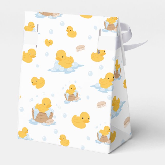 Yellow Duck Bubble Bath Party Favor Box (Back Side)