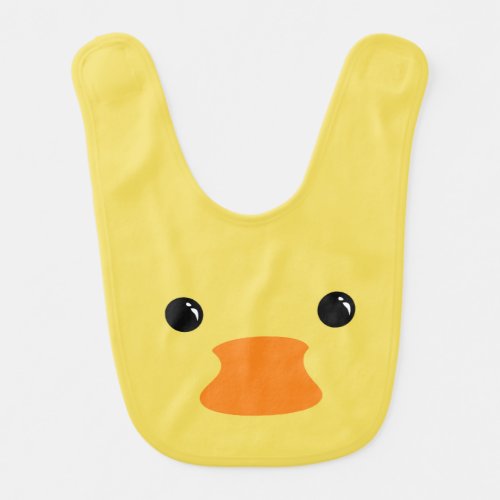 Yellow Duck Cute Animal Face Design Bib