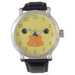 Yellow Duck Cute Animal Face Design Watch at Zazzle