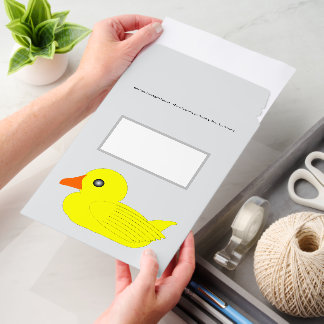 Yellow Duck Design Any Colour Background Envelope Mailers