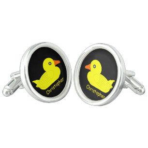 Yellow Duck Design Personalised Cufflinks