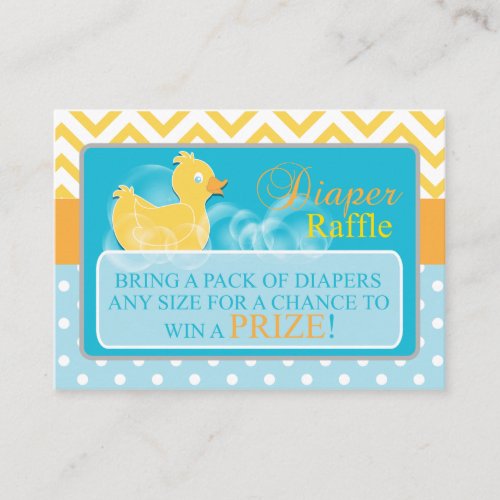 Yellow Duck Diaper Raffle Tickets_Neutral Gender Enclosure Card