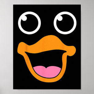 Yellow Duck Face Halloween Animal Costume For Kid Poster