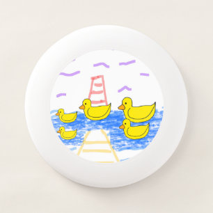 Yellow Duck Family Lighthouse Yellow Pier Wham-O Frisbee