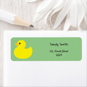 Yellow Duck, green Color Label