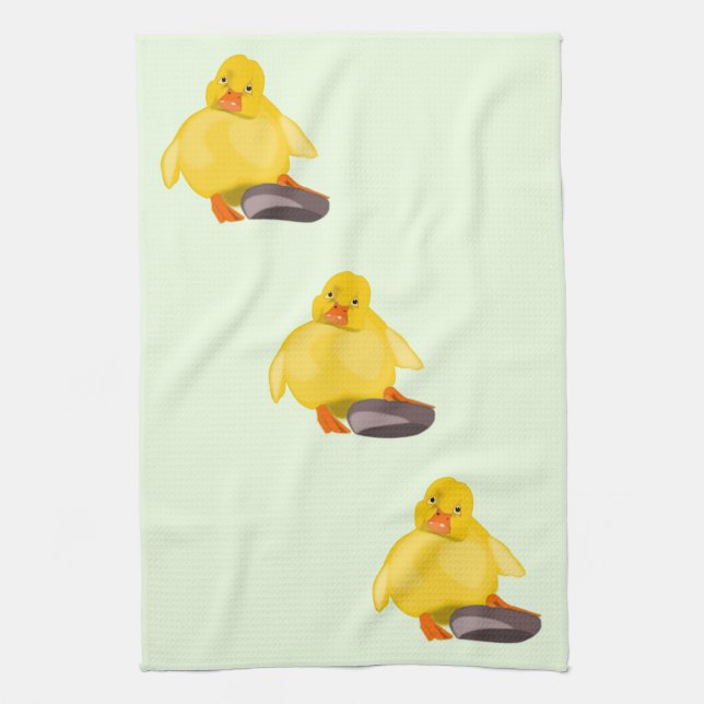 Yellow Duck Kitchen Towel - Choose Color (Vertical)