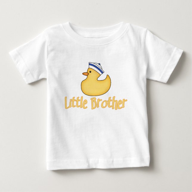 Yellow Duck Little Brother Baby T-Shirt (Front)