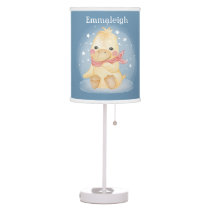 Yellow Duck Monogram Baby Nursery Table Lamp