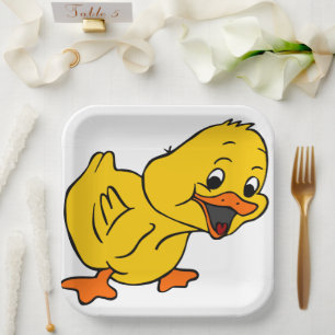 Yellow Duck Paper Plates