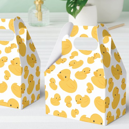 Yellow Duck Patterned Party Favor Box
