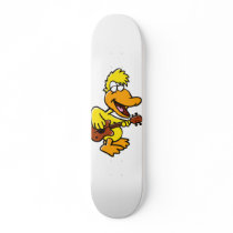Yellow duck playing guitar | choose back color skateboard