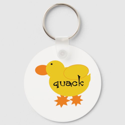 Yellow Duck Quack Keychain