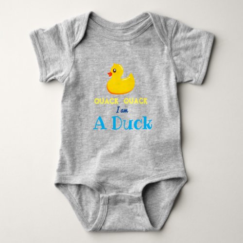 Yellow duck _ Quack Quack Baby Bodysuit