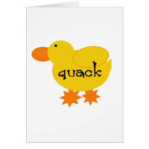 Yellow Duck Quack Tshirts and Gifts Cards