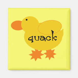 Yellow Duck Quack Tshirts and Gifts Magnet