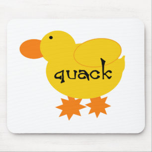 Yellow Duck Quack Tshirts and Gifts Mouse Pad