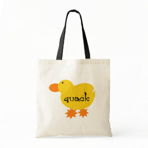 Yellow Duck Quack Tshirts and Gifts Tote Bag