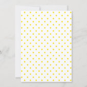 Yellow Duck, Umbrella and Polka Dots Baby Shower Invitation (Back)