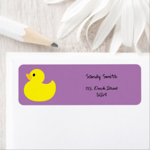 Yellow Duck, violet Color Label