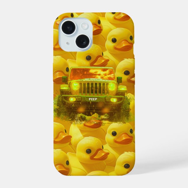 Yellow duckie 4x4 offroad phone case (Back)
