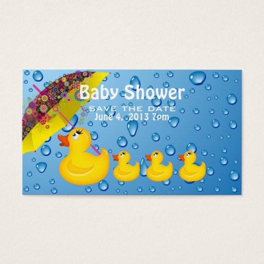 Yellow Duckie Save the Date Baby Shower (Front)