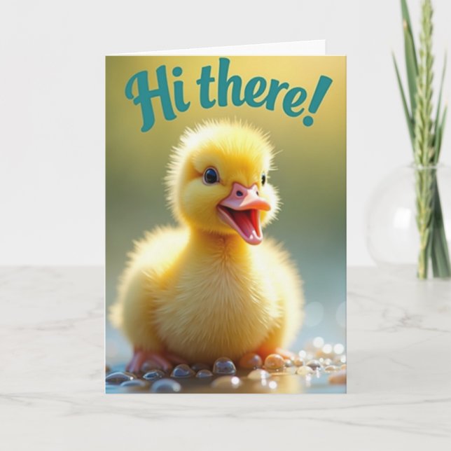 Yellow Duckling Hi There Card (Front)