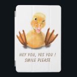 Yellow Duckling Playful iPad Cover Smile Cartoon<br><div class="desc">Funny Yellow Duck Playful Wink Happy Smile Cartoon Drawing and Text - Choose / Add Your Unique Text / Font / Color - Make Your Special Gift - Resize and move or remove and add elements / image with customization tool ! - Drawing and Design by MIGNED. You can also...</div>