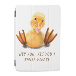 Yellow Duckling Playful iPad Cover Smile Cartoon