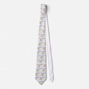 Yellow Duckling Swimming Neck Tie