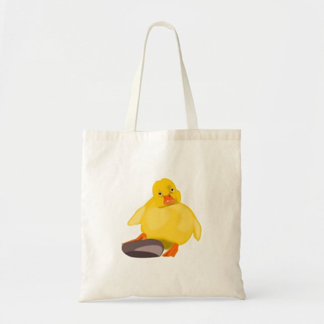 Yellow Duckling Tote Bag - Painting (Front)
