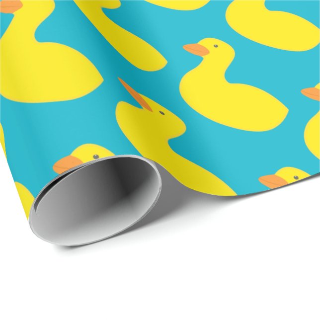 Yellow Ducks Custom Wrapping Paper (Roll Corner)