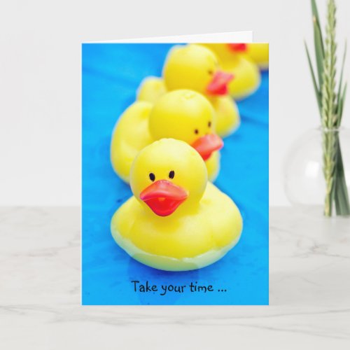 Yellow Ducks for Speedy Recovery Card