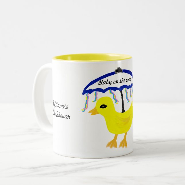 Yellow Ducky Baby Shower Favor  Mug (Front Left)