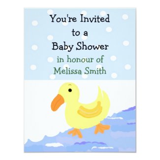 Yellow Ducky Baby Shower Invitation