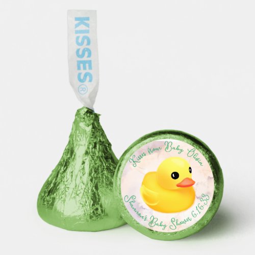 Yellow Ducky Personalized Kisses from Baby  Hersheys Kisses
