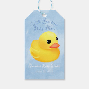 Yellow Ducky Personalized Shower Favor from Baby Gift Tags