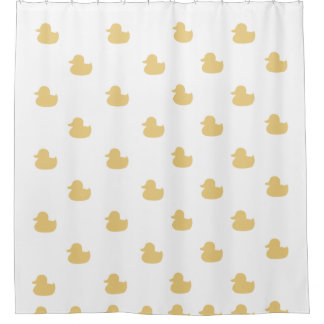 Yellow ducky shower curtain