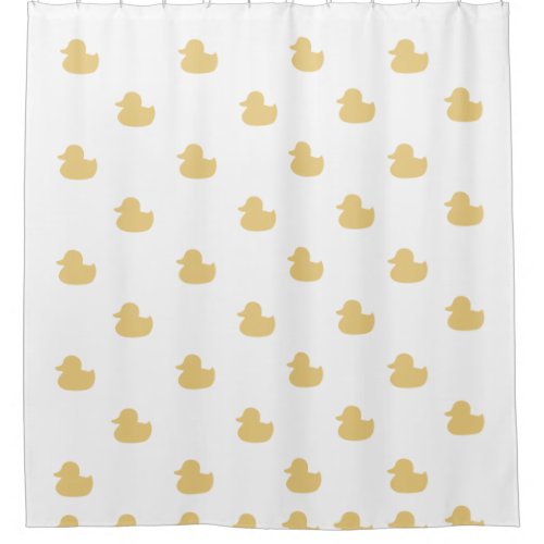 Yellow ducky shower curtain