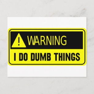 YELLOW DUMB POSTCARD