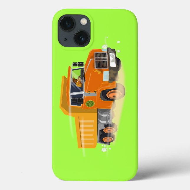 Yellow Dump Truck Cartoon for Kids Case-Mate iPhone Case (Back)