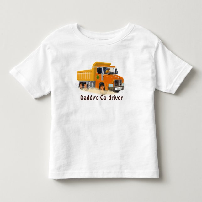 Yellow Dump Truck Cartoon for Kids Toddler T-shirt (Front)