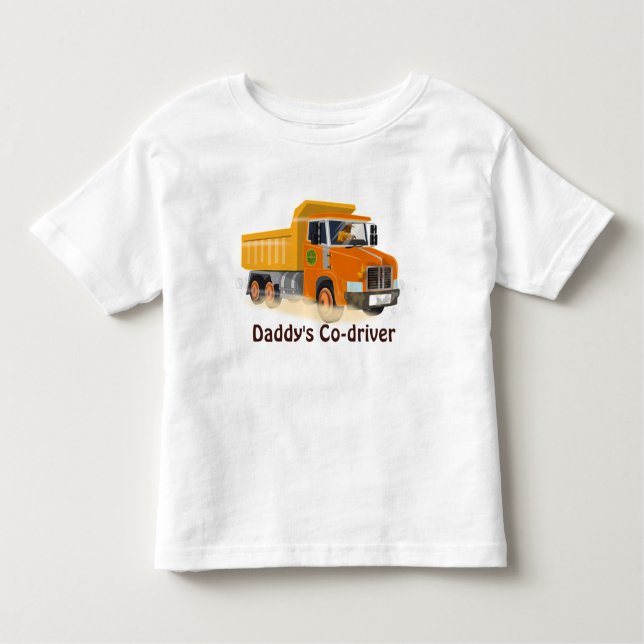Yellow Dump Truck Cartoon for Kids Toddler T-shirt (Front)
