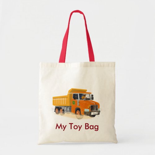 Yellow Dump Truck Cartoon for Kids Tote Bag