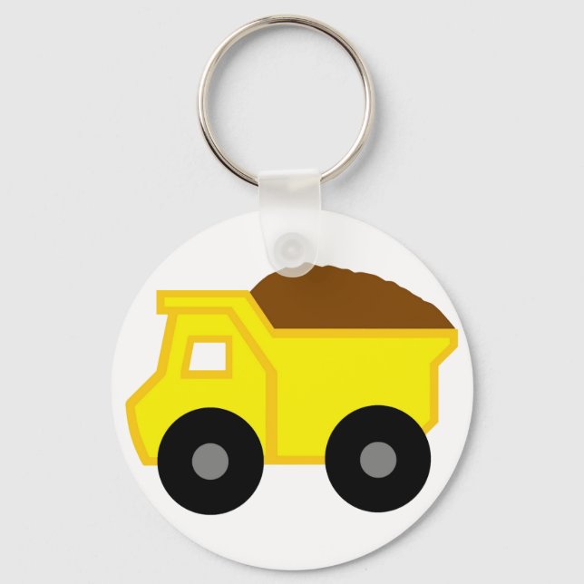 Yellow Dump Truck Keychain (Front)