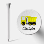 Yellow Dumper Truck Design Golf Tees